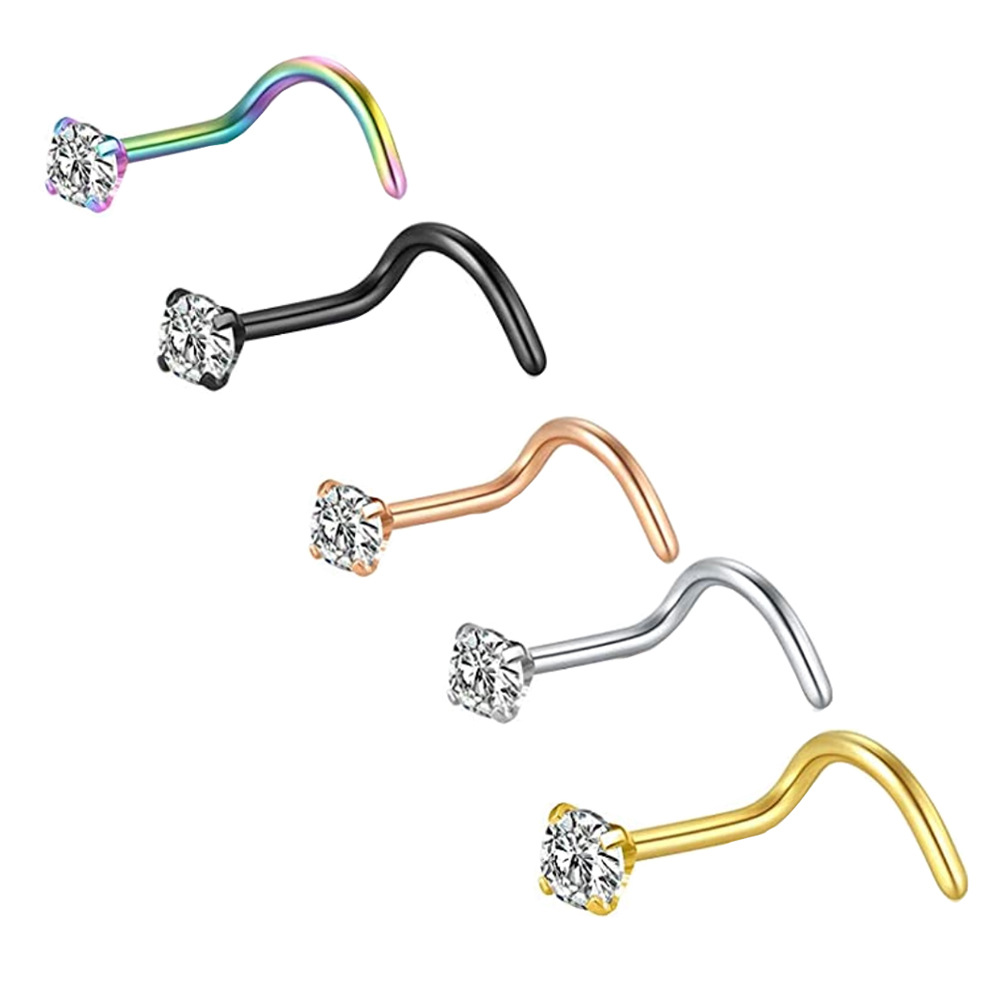 20G Nose Rings Studs 316L Surg - đánh giá và giá Body Jewelry Surgical Steel