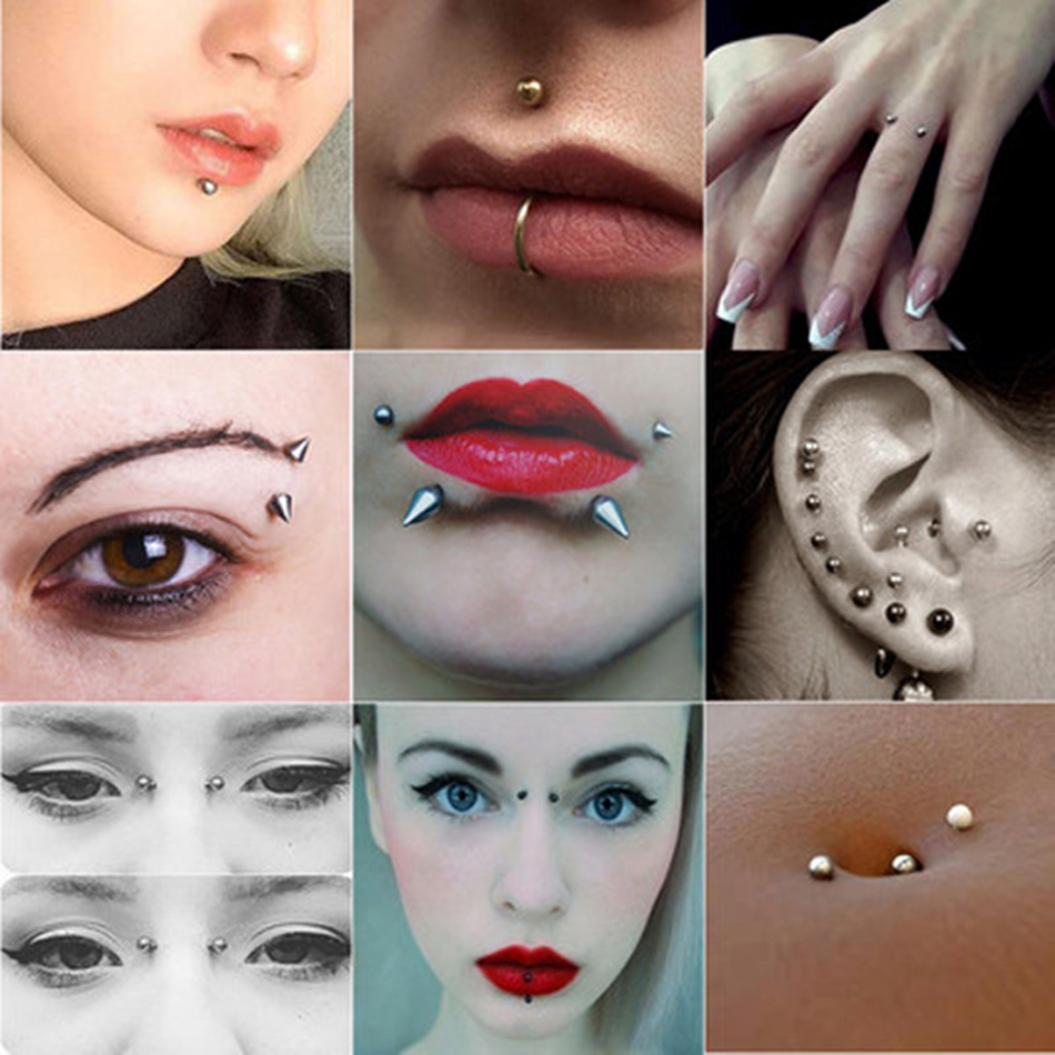 100 Cái/lốc Thép Bông Tai Barb - đánh giá và giá Body Jewelry Replacement Ball