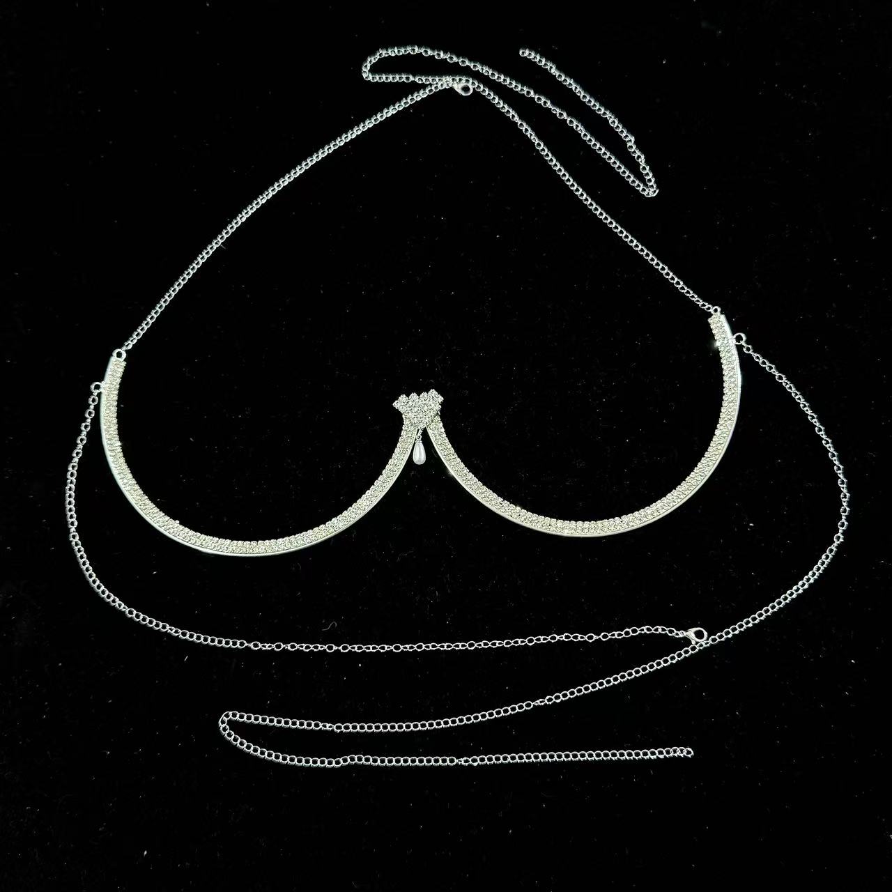 Women's chest support pearl pe - đánh giá và giá Body Jewelry Necklace