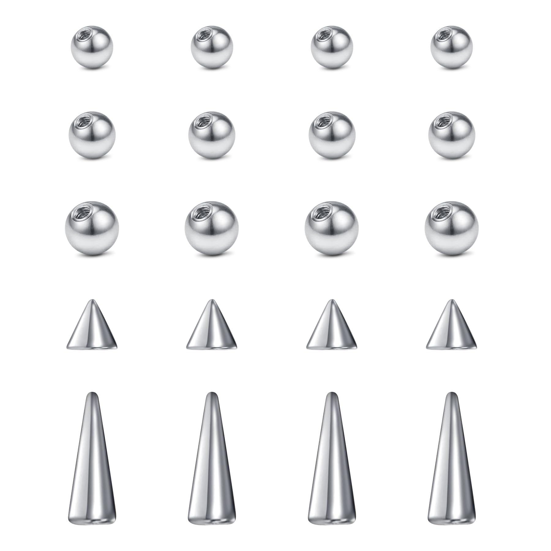20pcs 16Gauge Stainless Steel  - đánh giá và giá Body Jewelry Replacement Ball
