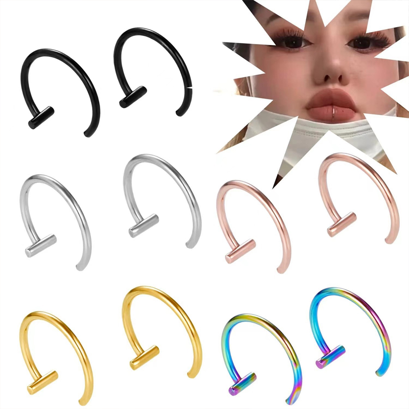 18G Surgical Steel Lip Ring Ha - đánh giá và giá Body Jewelry Surgical Steel