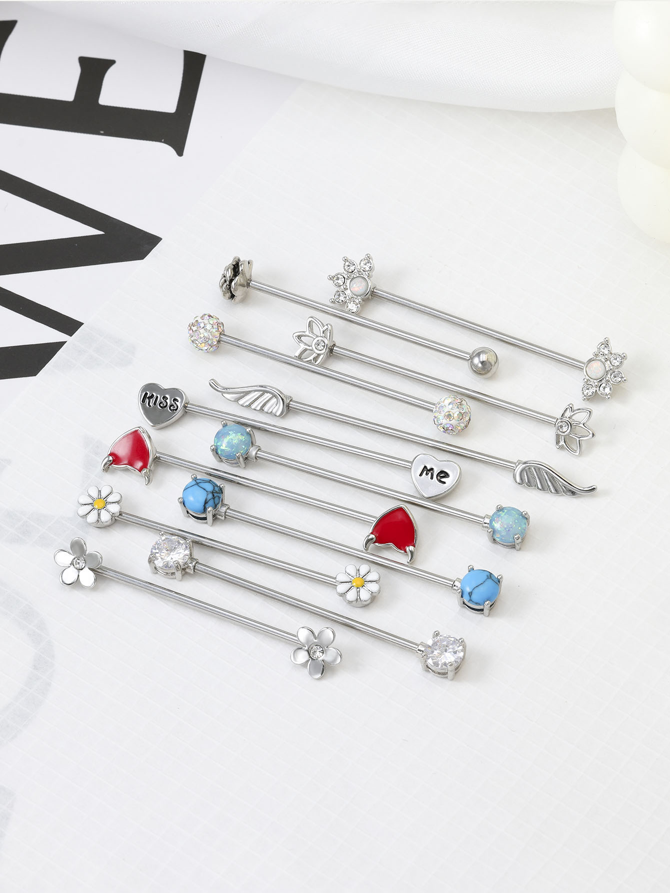 16G Arrows Hearts Industrial B - đánh giá và giá Body Jewelry Surgical Steel