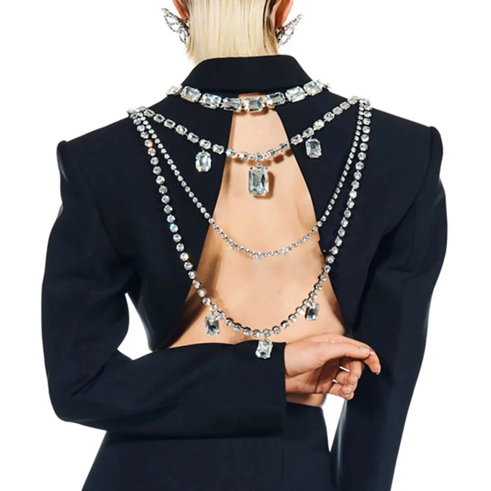 Shine Rhinestone Long Tassel B - đánh giá và giá Body Jewelry Necklace