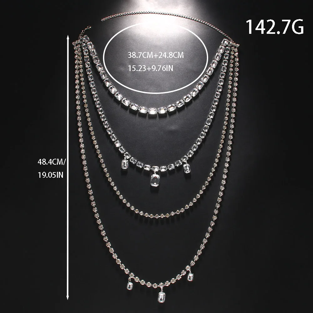 Shine Rhinestone Long Tassel B - đánh giá và giá Body Jewelry Necklace