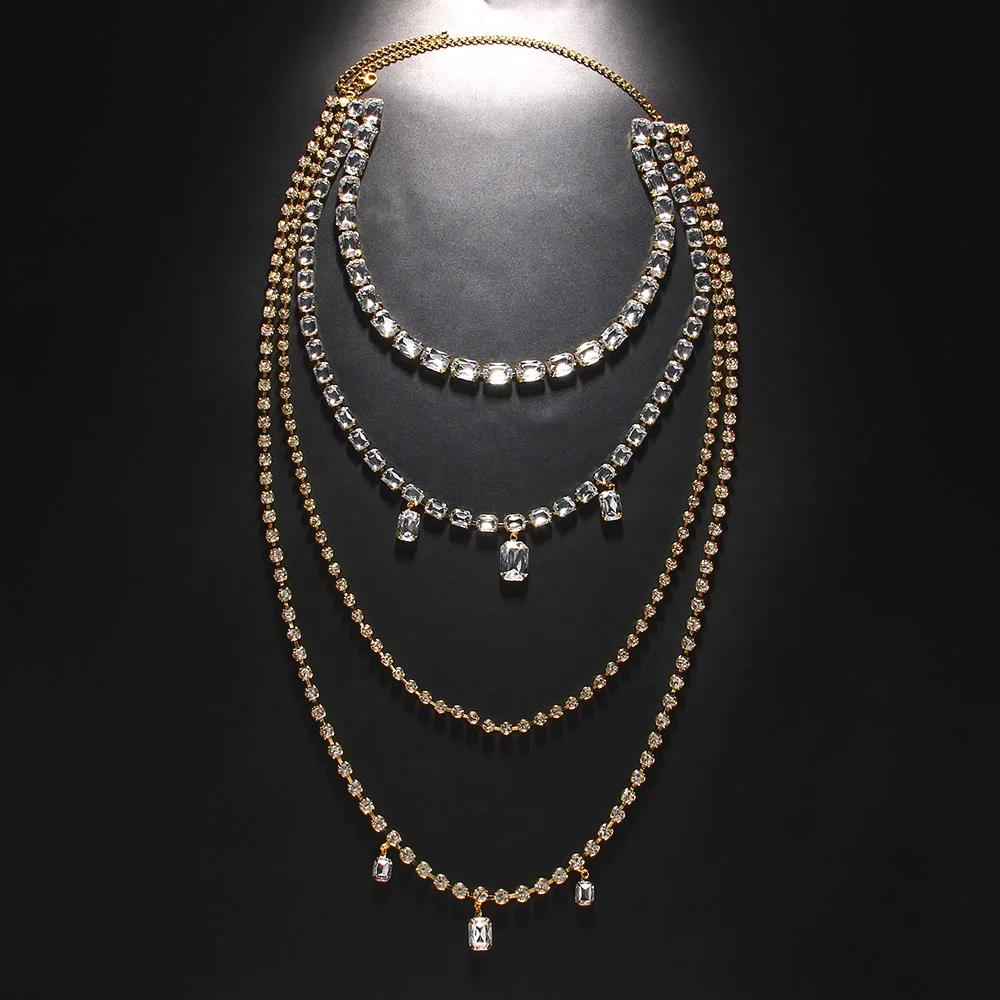 Shine Rhinestone Long Tassel B - đánh giá và giá Body Jewelry Necklace