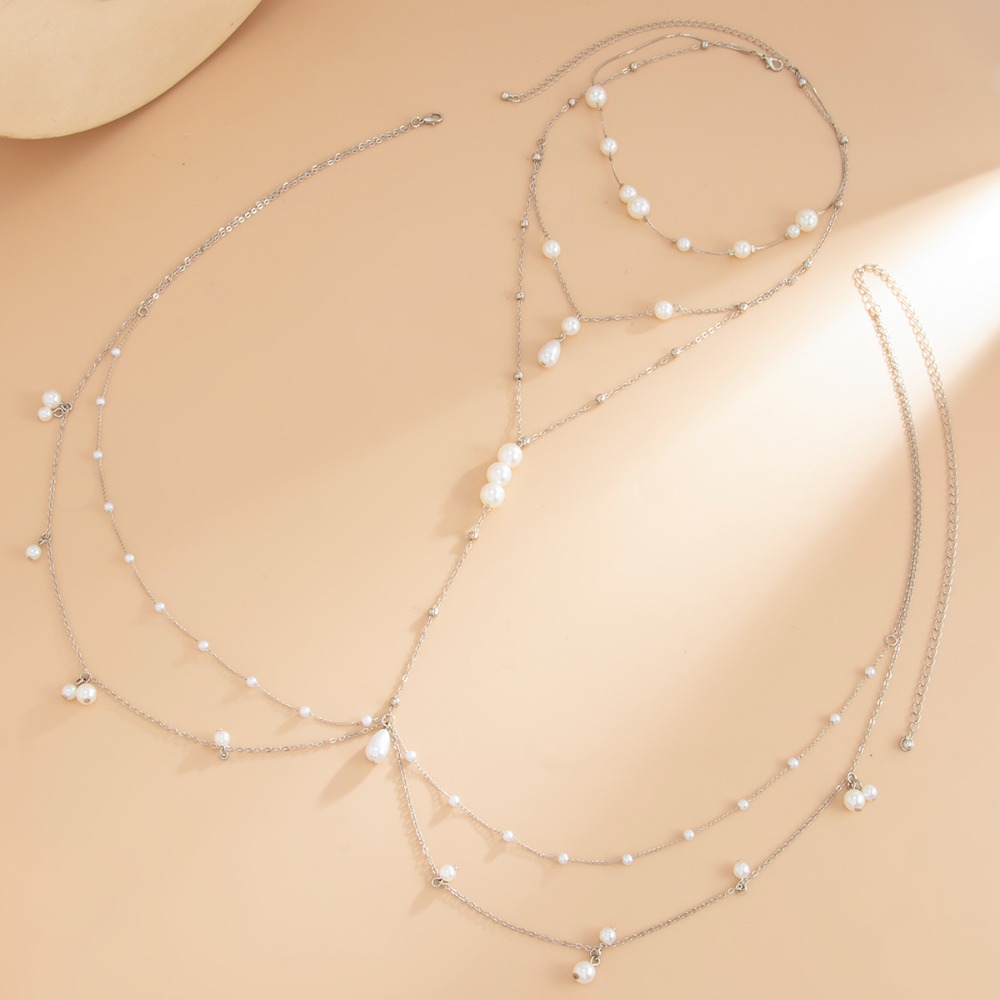 Multi Layer Imitation Pearl Ne - đánh giá và giá Body Jewelry Necklace